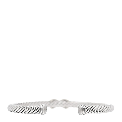 David Yurman Sterling Silver 14K Yellow Gold 5mm X Station Cable Bracelet 3 of 4