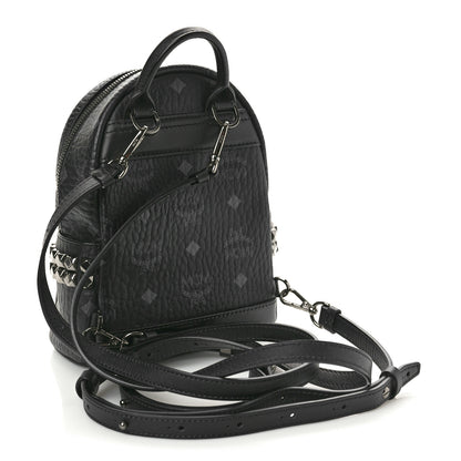 MCM Visetos Side Stud X-Mini Stark Bebe Boo Backpack Black 2 of 10
