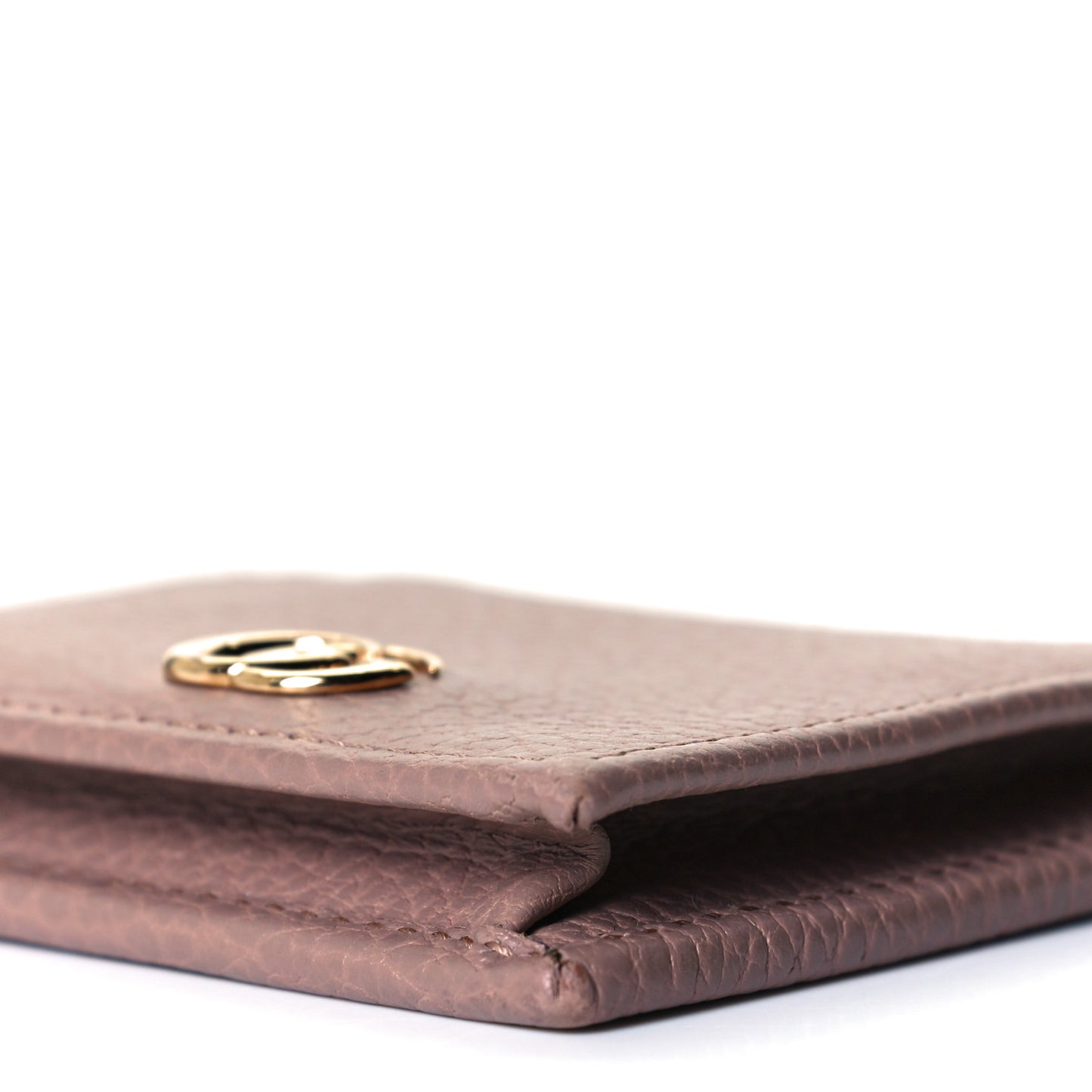 Dollar Calfskin GG Marmont Coin Case Card Holder Porcelain Rose
