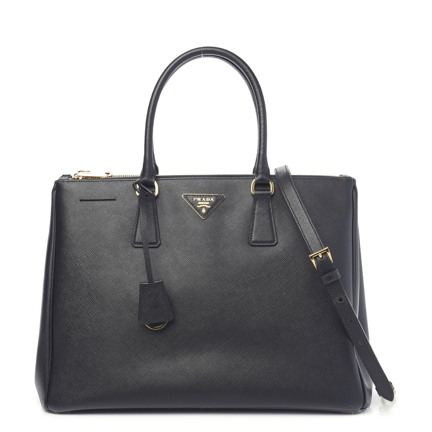 Prada Saffiano Medium Galleria Double Zip Tote Black 1 of 13