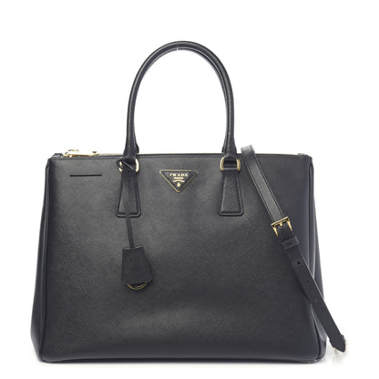 Prada Saffiano Medium Galleria Double Zip Tote Black 1 of 13
