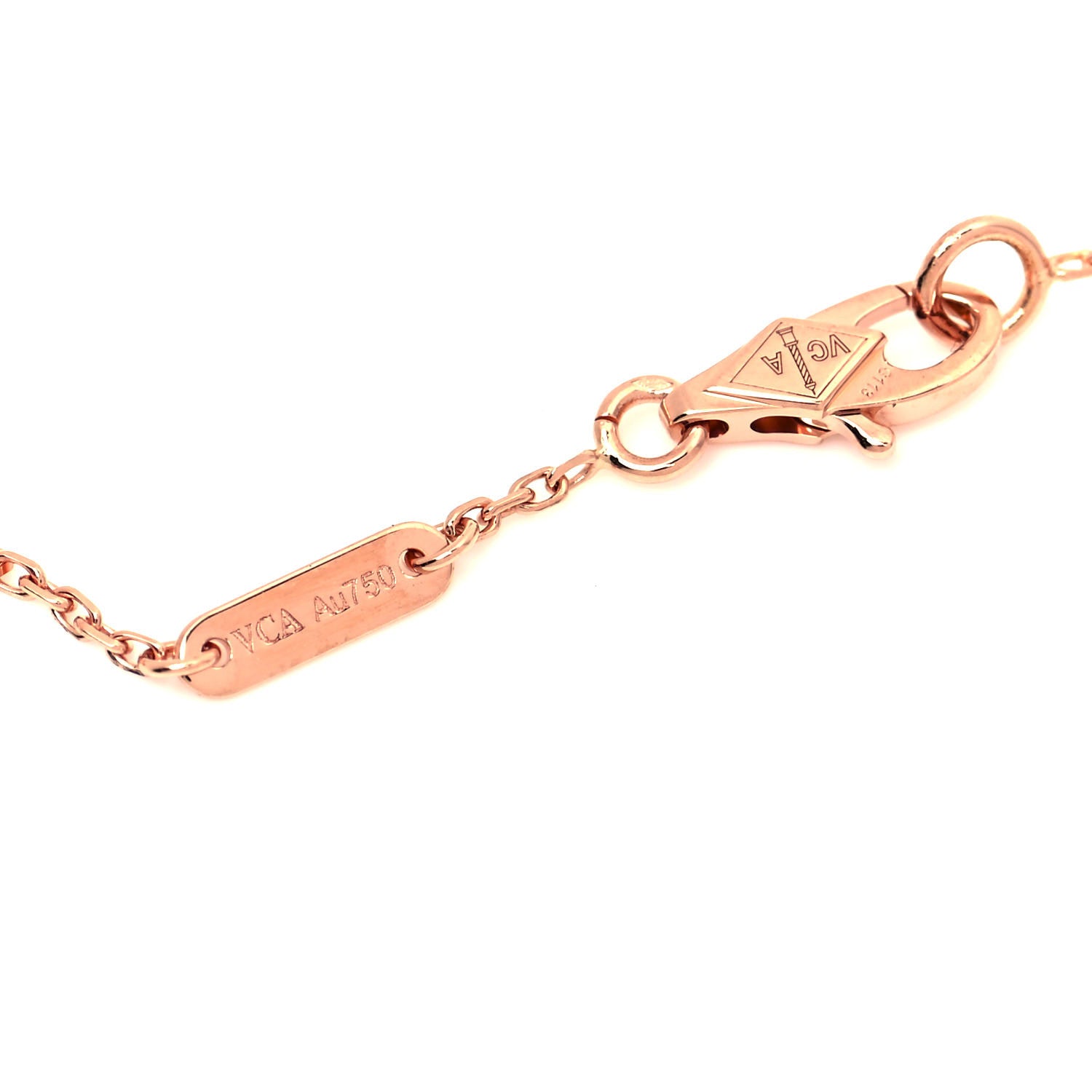 Van Cleef & Arpels 18K Rose Gold Carnelian Sweet Alhambra Bracelet 4 of 6