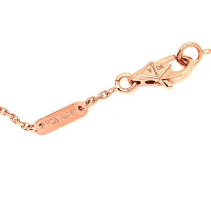 Van Cleef & Arpels 18K Rose Gold Carnelian Sweet Alhambra Bracelet 4 of 6