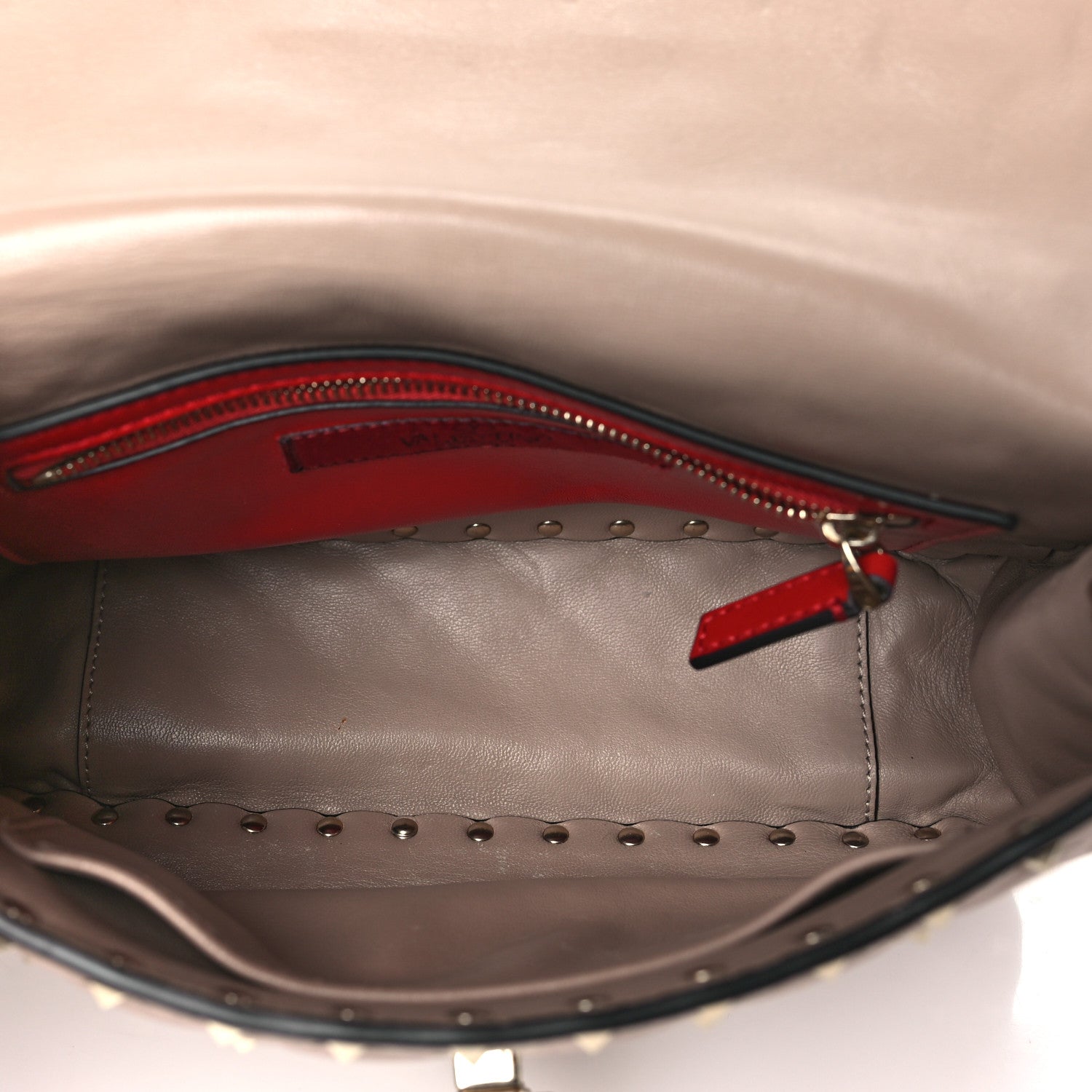 Valentino Garavani Lambskin Medium Rockstud Spike Shoulder Bag Poudre 5 of 11