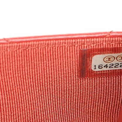 Chanel Lambskin Quilted Wallet On Chain WOC Red 8 of 9