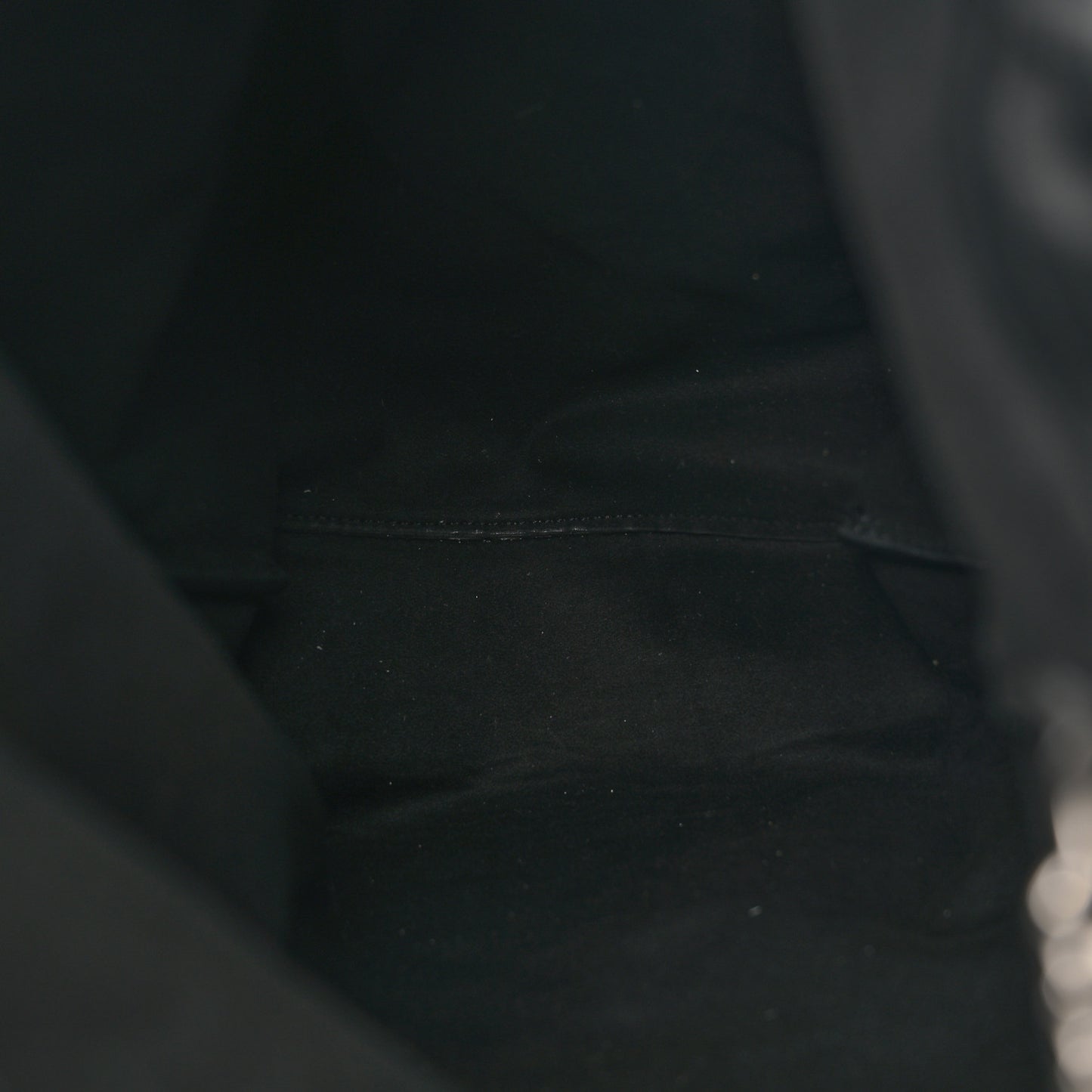 Lambskin Teddy Drawstring Bag Black