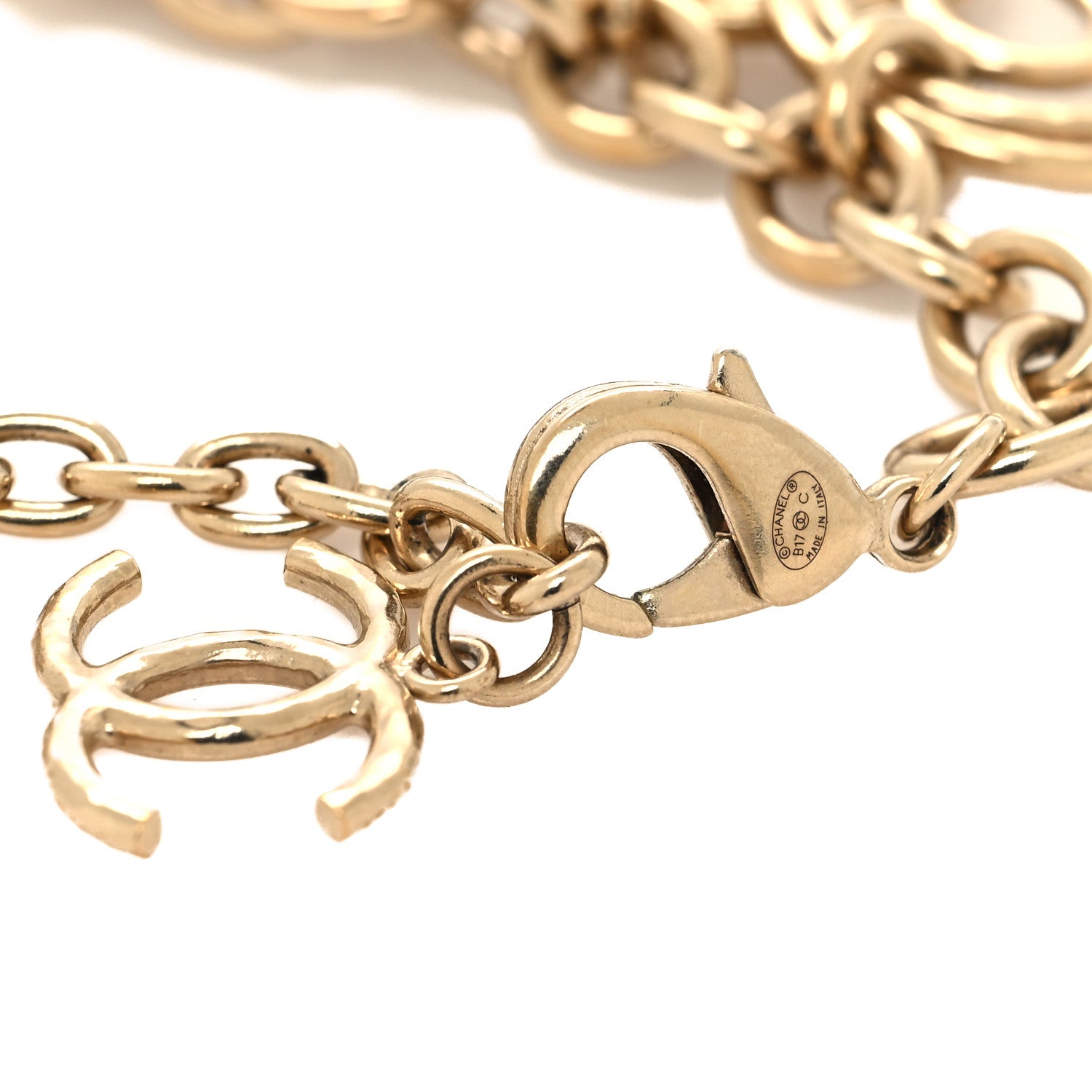 Chanel Hoop Cuba Logo Bracelet Gold 4 of 4