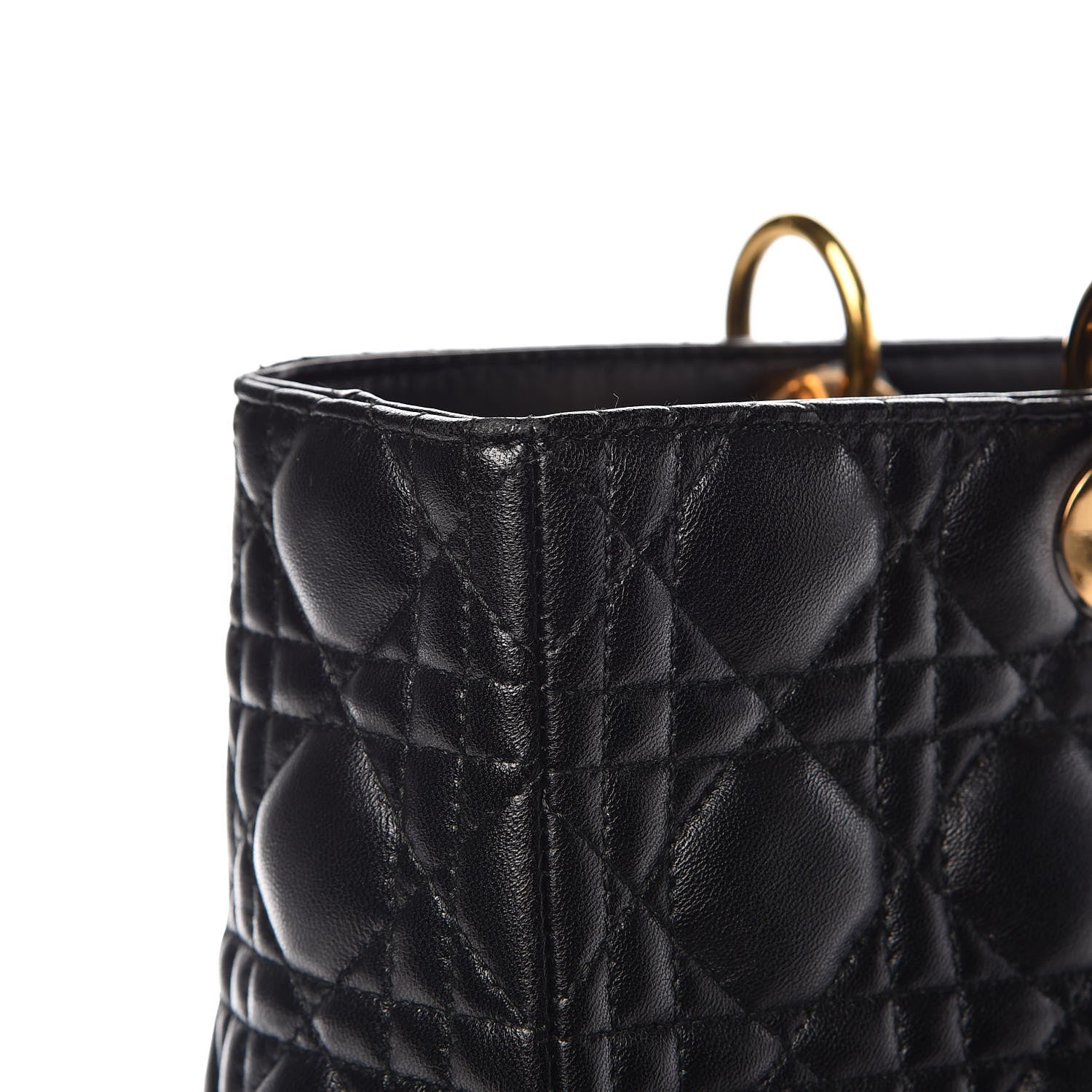 Christian Dior Lambskin Cannage Large Lady Dior Black 8 of 11