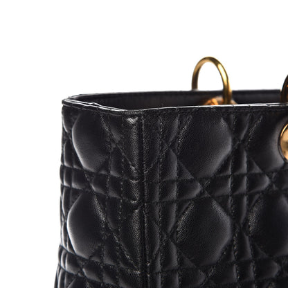 Christian Dior Lambskin Cannage Large Lady Dior Black 8 of 11