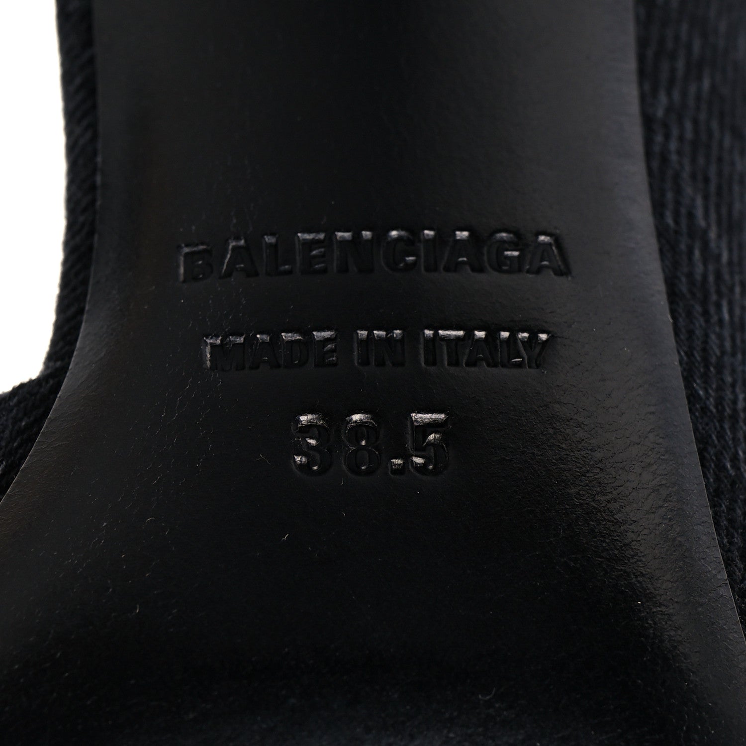 Balenciaga Denim BB D'Orsay Pointed Toe Knife 80mm Pump 38.5 Black 8 of 9