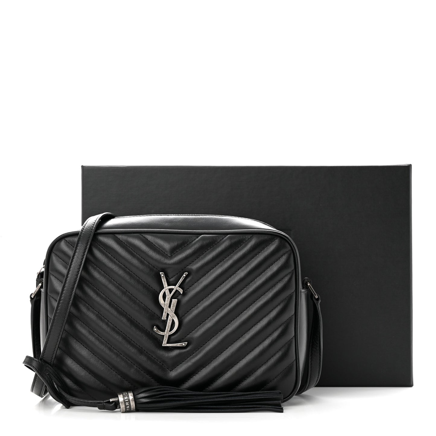 Calfskin Matelasse Monogram Lou Camera Bag Black