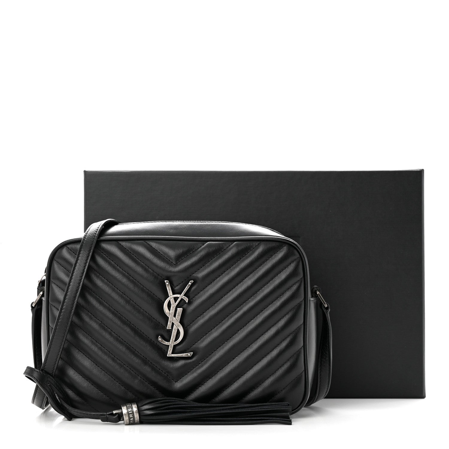 Saint Laurent Calfskin Matelasse Monogram Lou Camera Bag Black 12 of 12