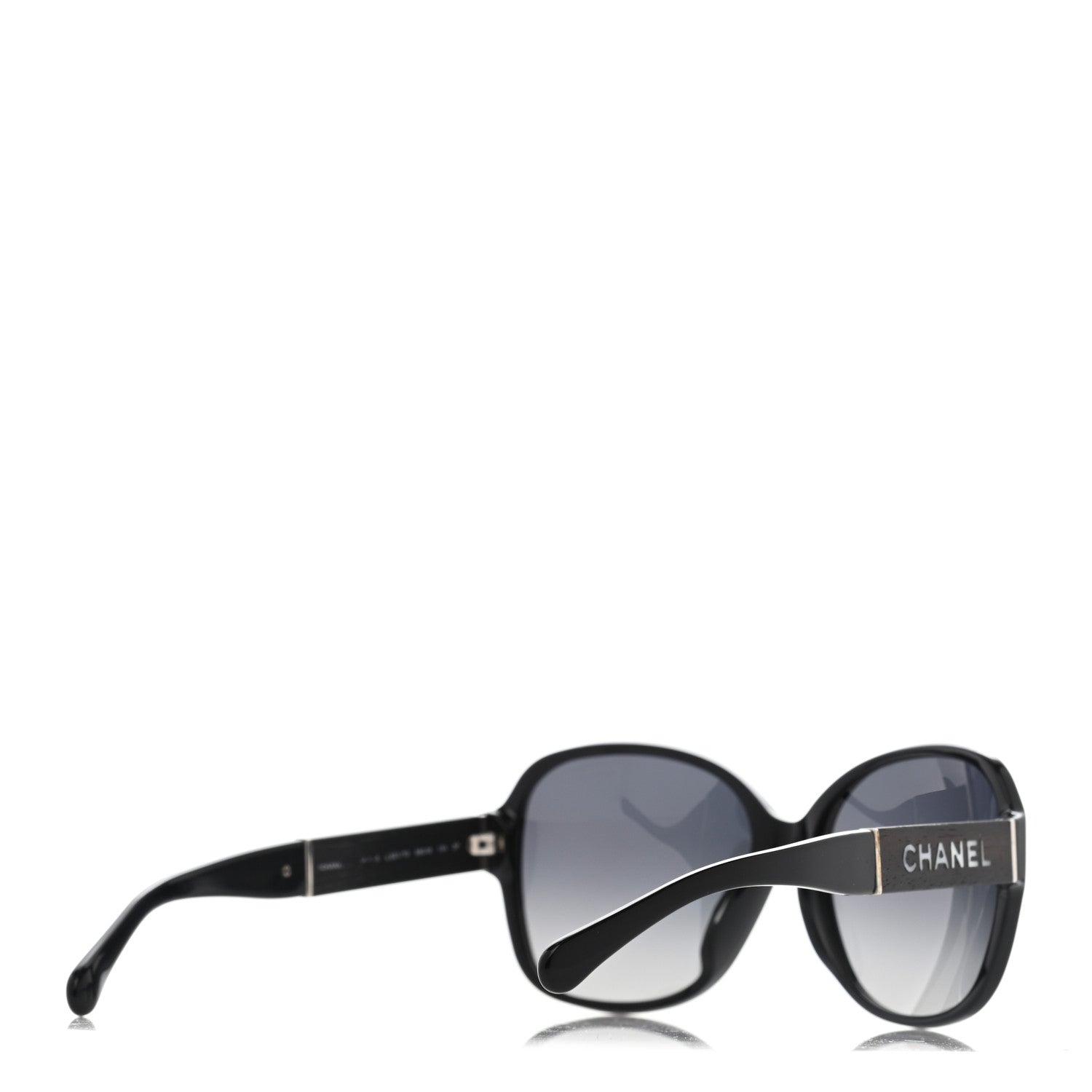 Chanel Polarized Round Sunglasses Black 4 of 7