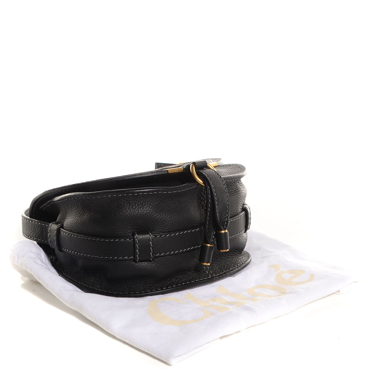 Chloe Calfskin Mini Marcie Round Crossbody Bag Black 4 of 8