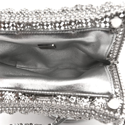 Chanel Crystal Embellished Metallic Lambskin Mini Chanel 22 Silver 4 of 11