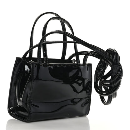 Telfar Patent Vegan Leather Small Shopping Bag Black 2 of 7