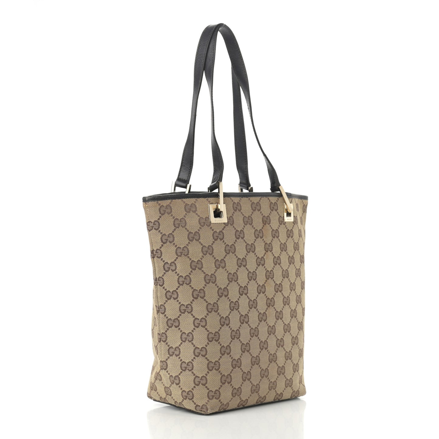 Monogram Small Bucket Tote Beige Dark Brown