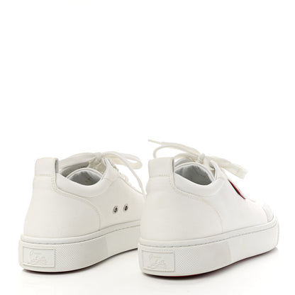 Christian Louboutin Toile Calfskin Simplerui Flat Sneakers 39.5 White 4 of 8