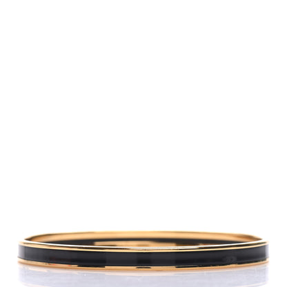 Hermes Enamel Printed Narrow Bracelet 65 Black 3 of 6