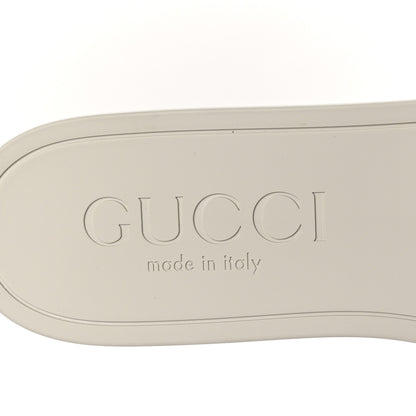 Gucci Rubber Interlocking G Womens Slide Sandals 40 Mystic White 6 of 9