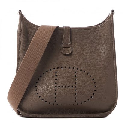 Hermes Taurillon Clemence Evelyne III GM Etoupe 1 of 9