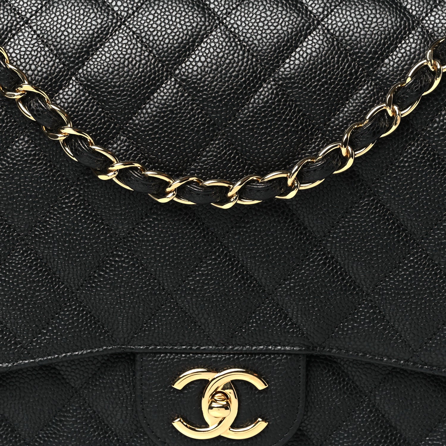 Chanel Caviar Quilted Maxi Double Flap Black 8 of 10