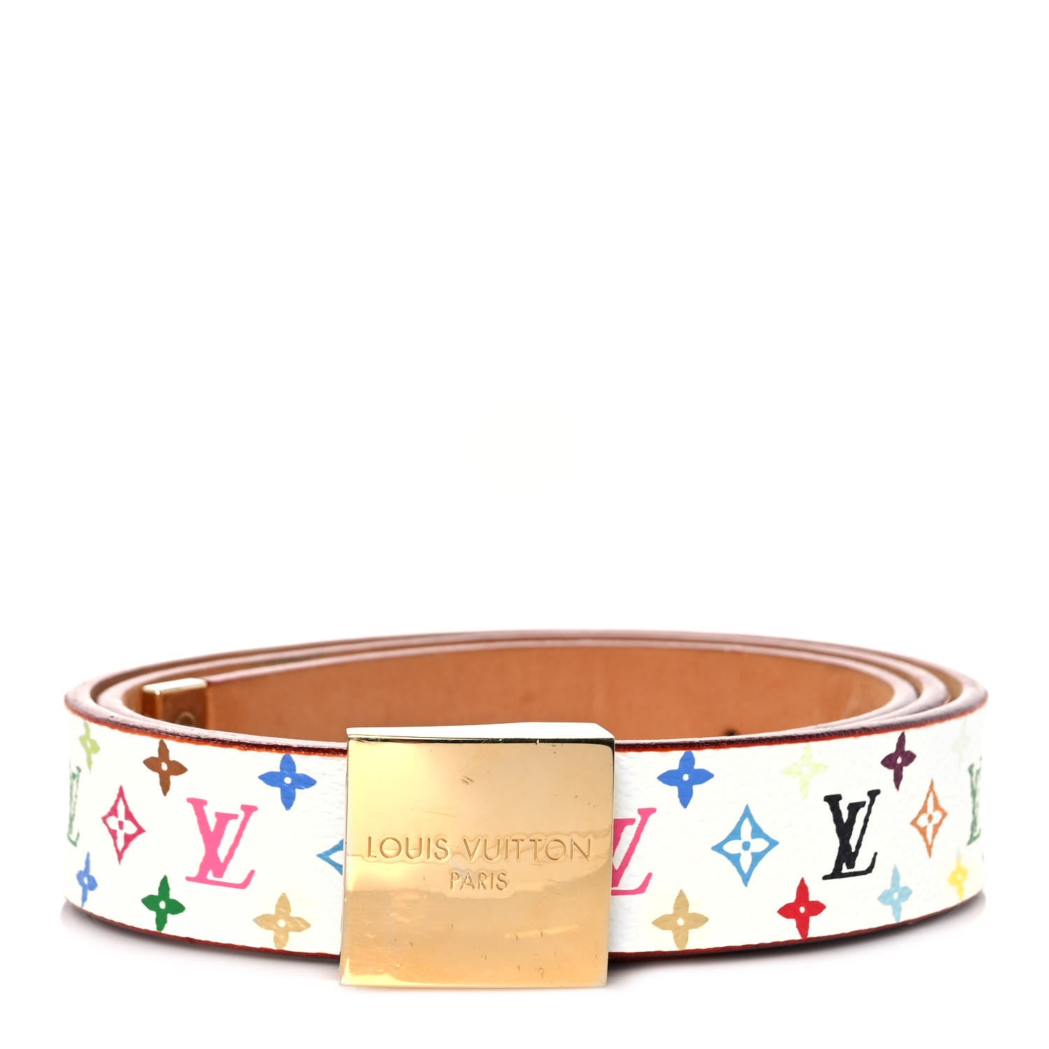Louis Vuitton Monogram Multicolor Ceinture Belt 90 36 White 1 of 6
