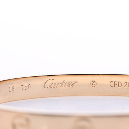 Cartier 18K Yellow Gold LOVE Bracelet 16 6 of 10