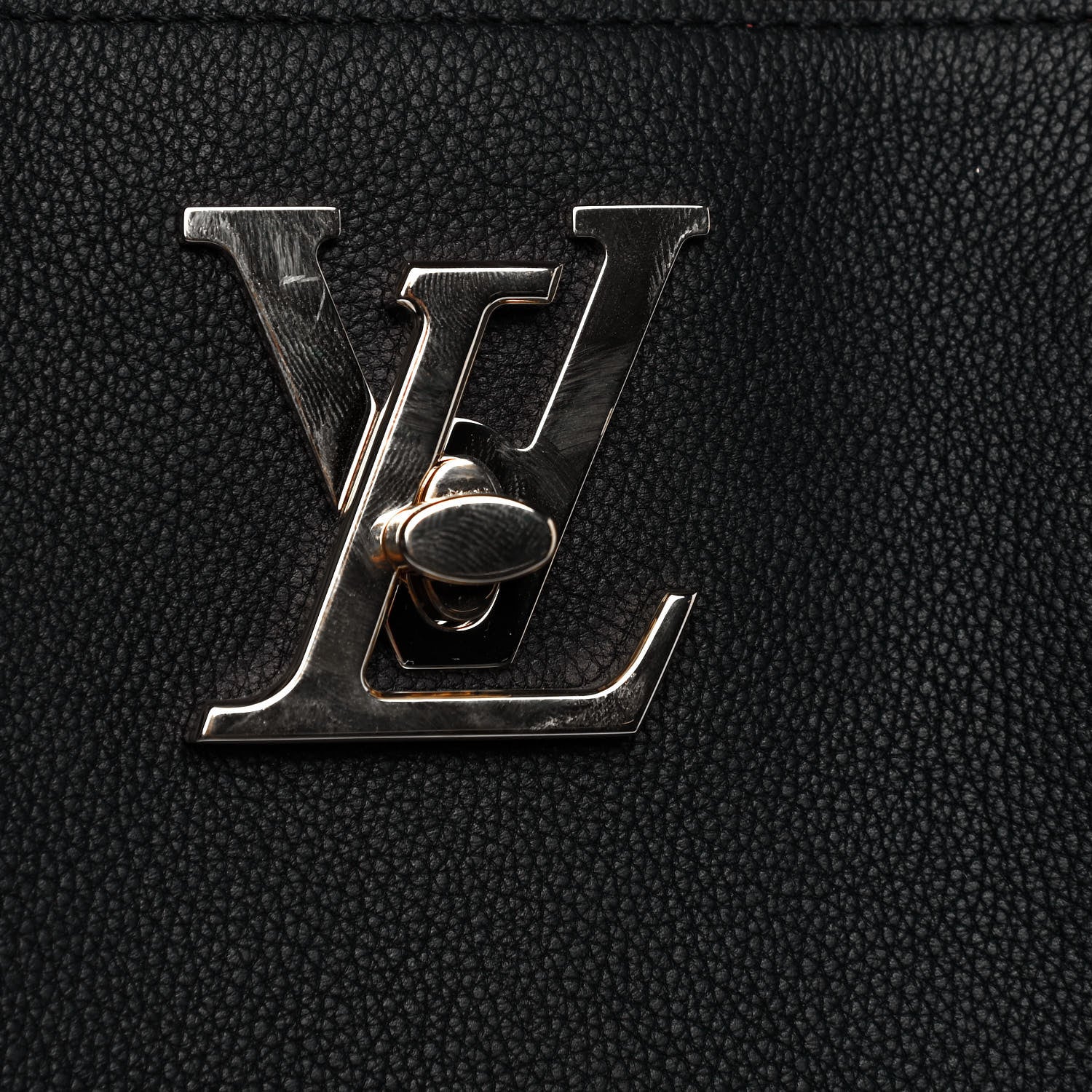 Louis Vuitton Grained Calfskin Lockme Shopper Black 9 of 9
