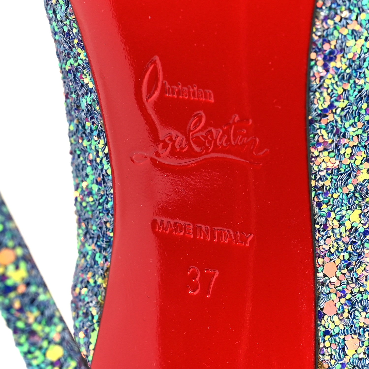Christian Louboutin Glitter So Kate Dragonfly 120 Pumps 37 China Blue 6 of 7