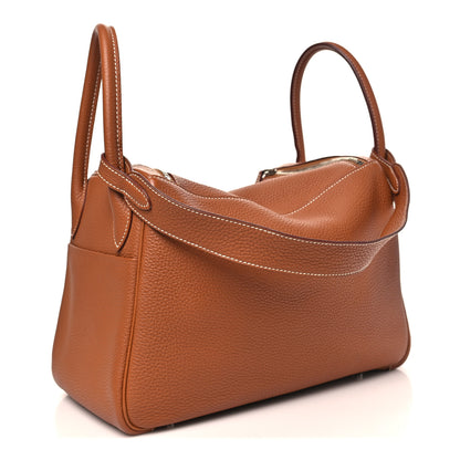 Hermes Taurillon Clemence Lindy 30 Gold 3 of 10