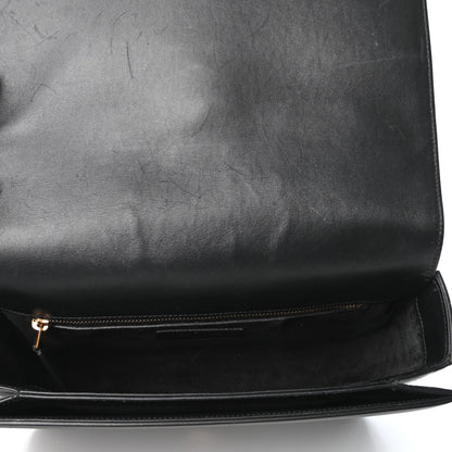 Saint Laurent Smooth Calfskin Medium Classic Monogram Universite Bag Black 4 of 4