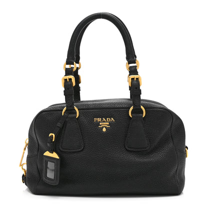 Prada Vitello Daino Bowler Black 1 of 10