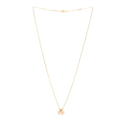 Van Cleef & Arpels 18K Yellow Gold Diamond Mini Frivole Pendant Pave Necklace 3 of 4