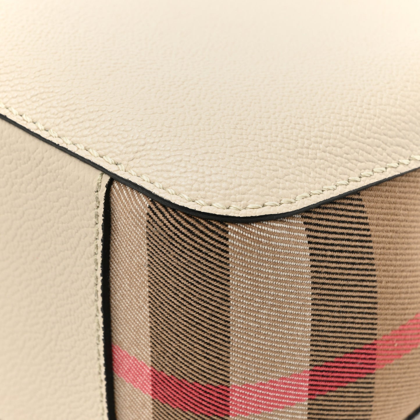 Soft Grain Calfskin House Check Small Helmsley Crossbody Limestone