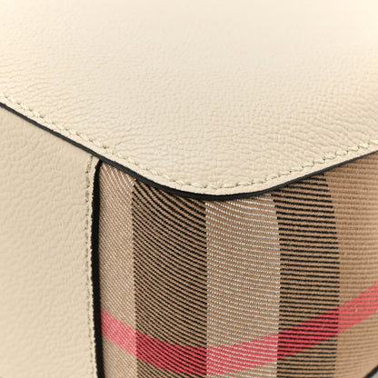 Burberry Soft Grain Calfskin House Check Small Helmsley Crossbody Limestone 13 of 15