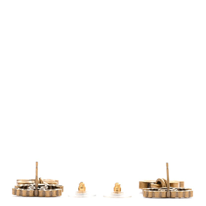 Chanel Metal Crystal City of Lights No 5 Drop Earrings Gold 3 of 4