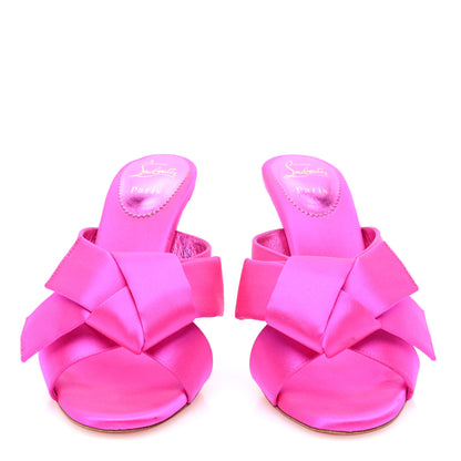 Christian Louboutin Satin Matricia Bow Sandals 41 Holly Pink 3 of 7