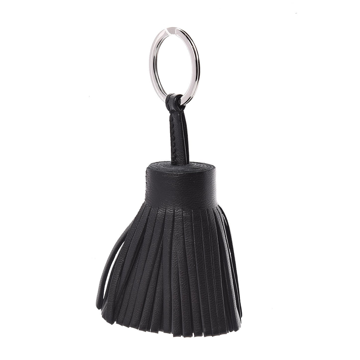 Lambskin Carmen Tassel Key Holder Black