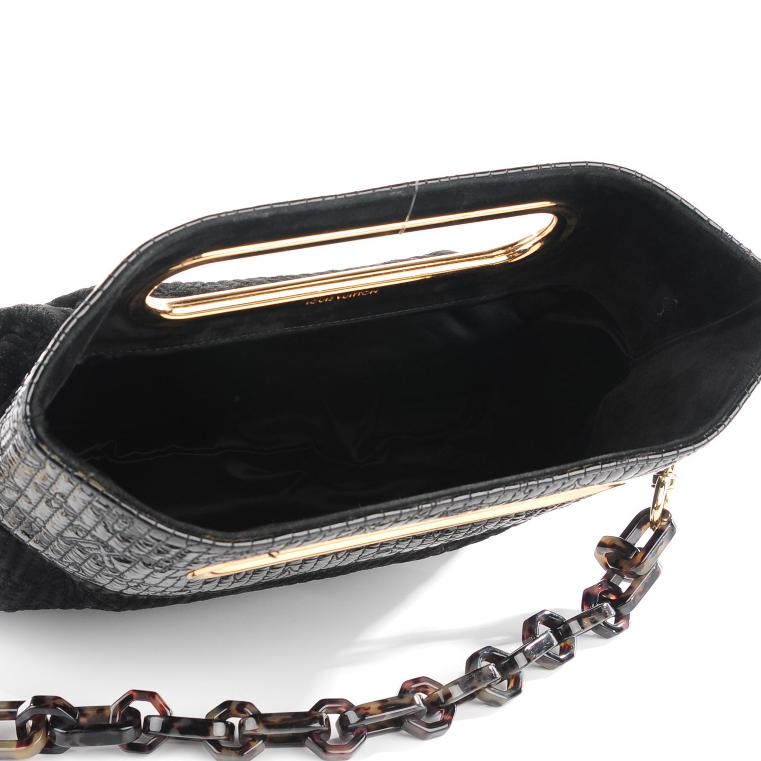 Louis Vuitton Suede Monogram Motard Afterdark Clutch Black 5 of 7