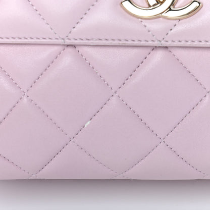 Chanel Lambskin Quilted Small Trendy CC Flap Dual Handle Bag Light Pink 9 of 10