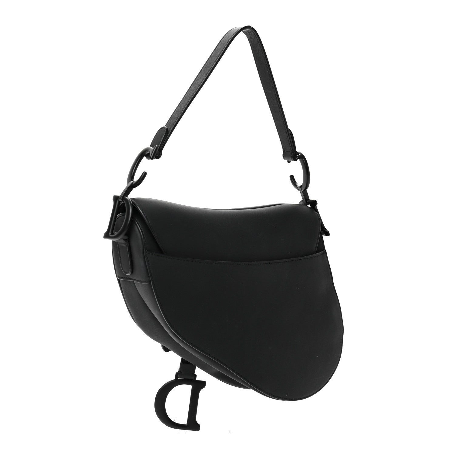 Christian Dior Ultra Matte Calfskin Saddle Bag Black 3 of 11