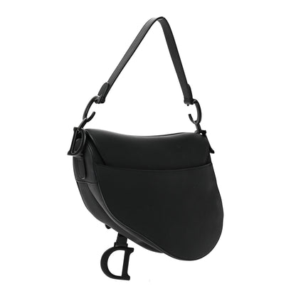 Christian Dior Ultra Matte Calfskin Saddle Bag Black 3 of 11
