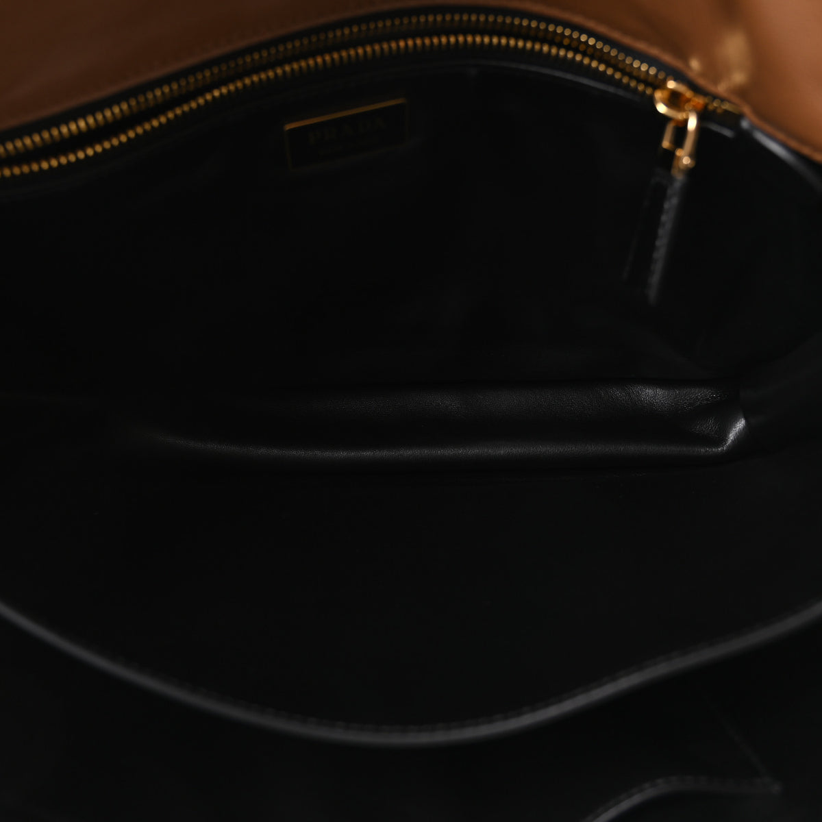 Prada Calfskin Large Soft Sound Shoulder Bag Camel 5 of 11