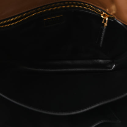 Prada Calfskin Large Soft Sound Shoulder Bag Camel 5 of 11