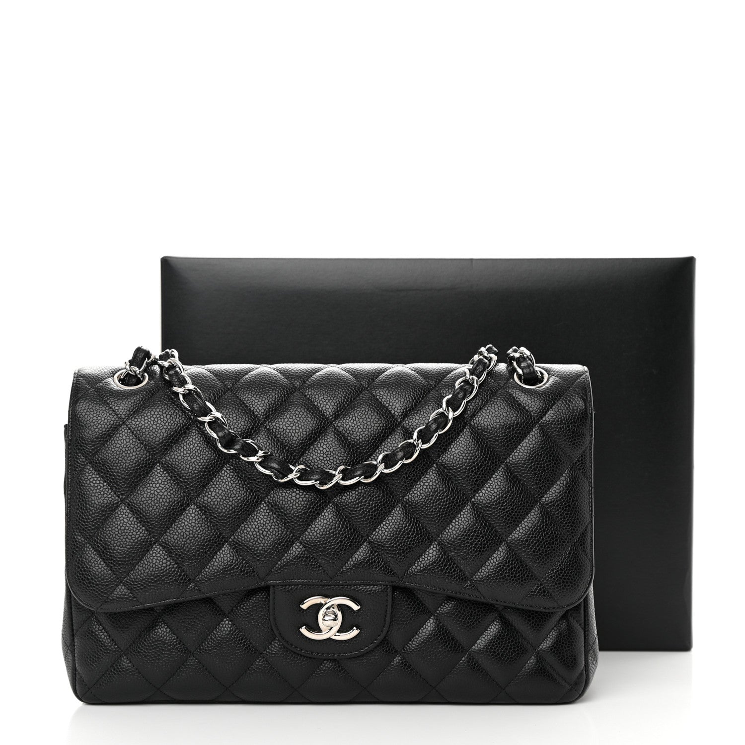 Chanel Caviar Quilted Jumbo Double Flap Black 14 of 14