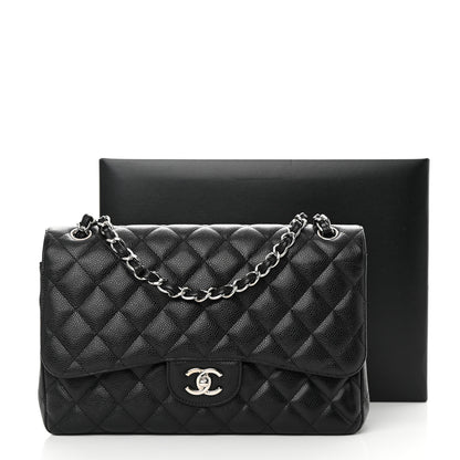 Chanel Caviar Quilted Jumbo Double Flap Black 14 of 14