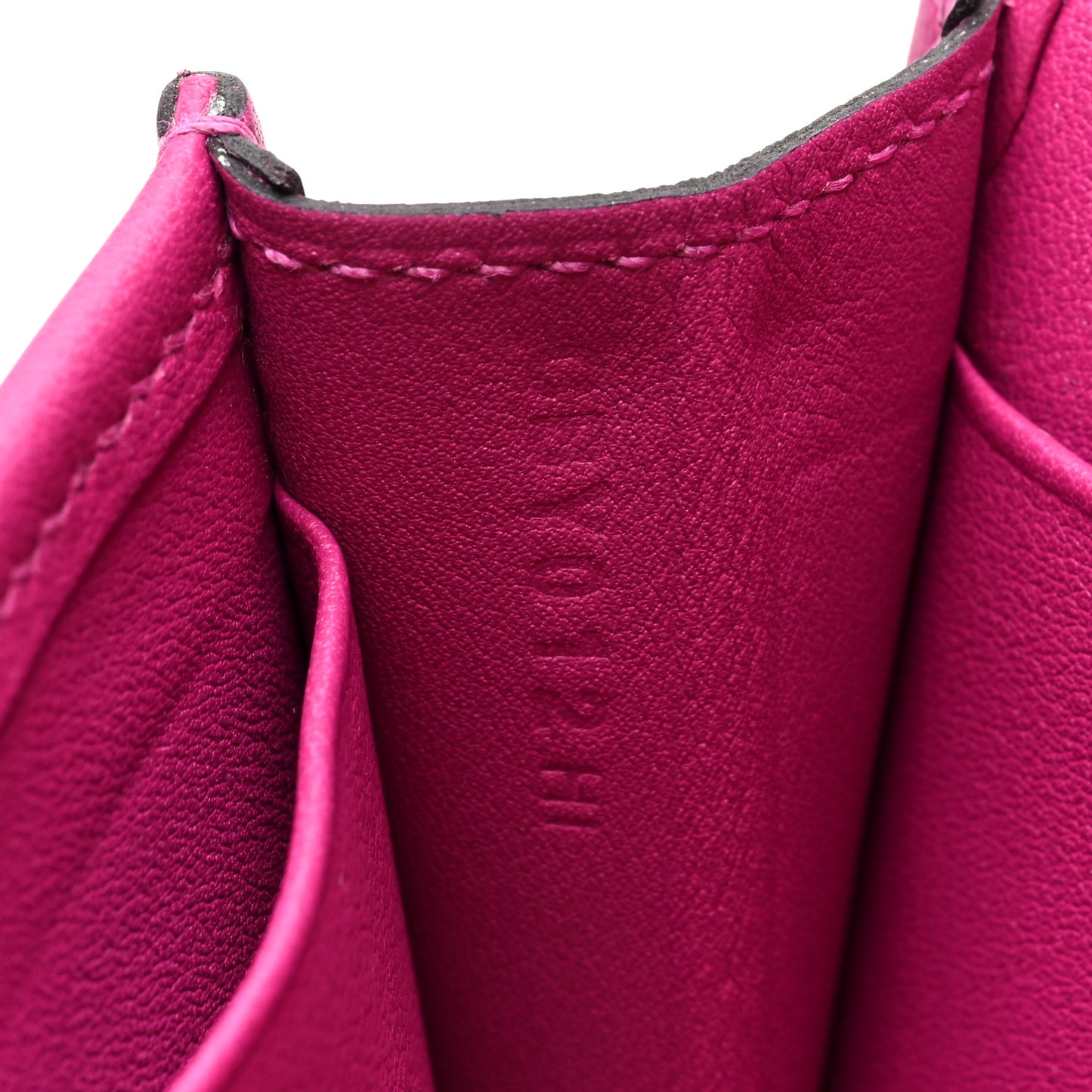 Ostrich Jige Duo Clutch Rose Pourpre