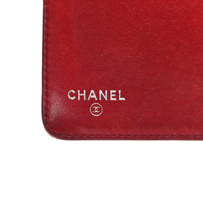 Chanel Patent Camellia Embossed Yen Wallet Red 6 of 24