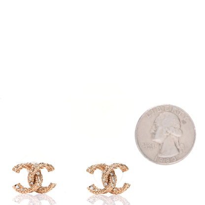 Chanel Crystal Twisted CC Earrings Gold 2 of 7